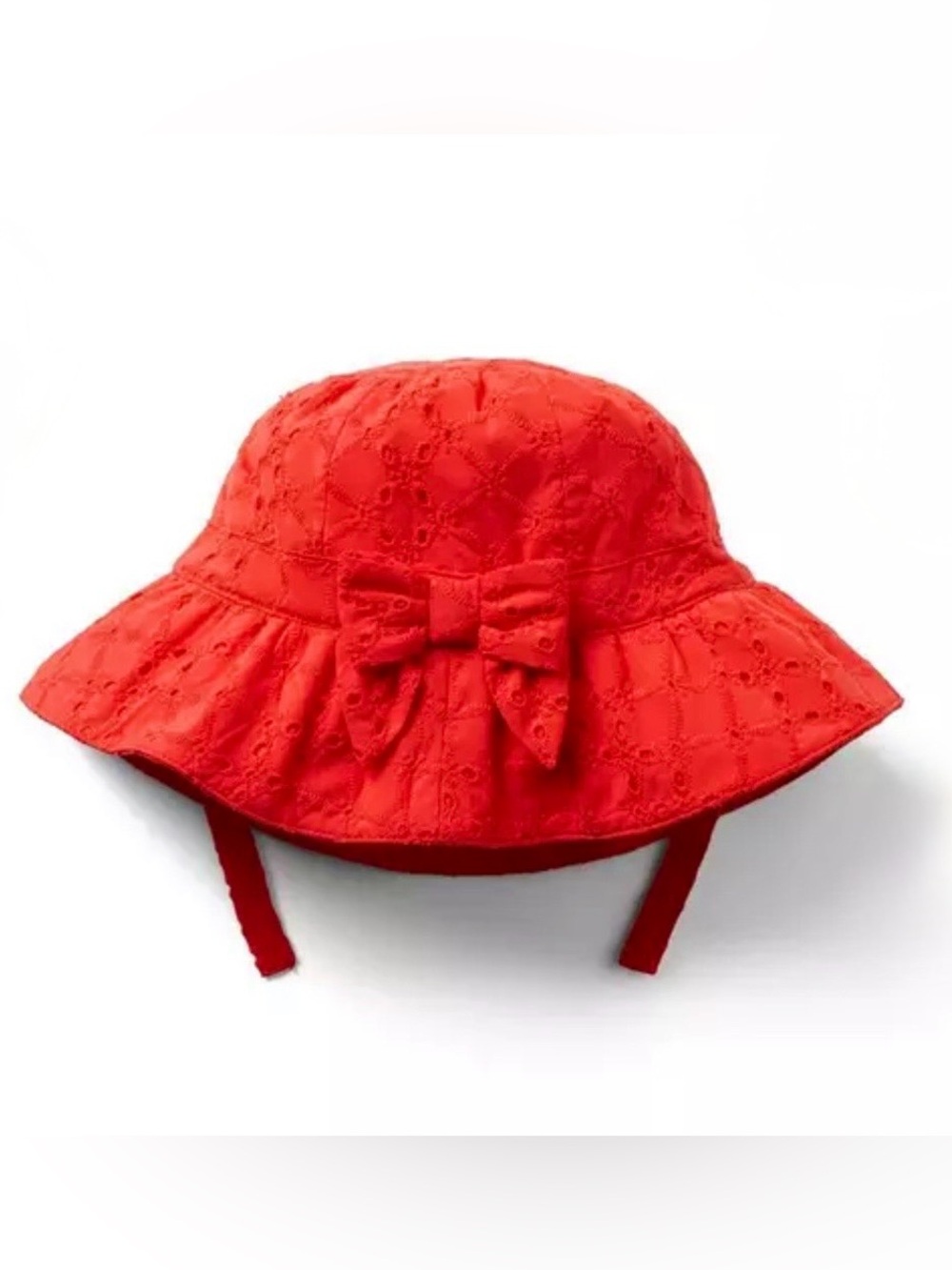 Janie And Jack Eyelet Bow Bucket Hat
